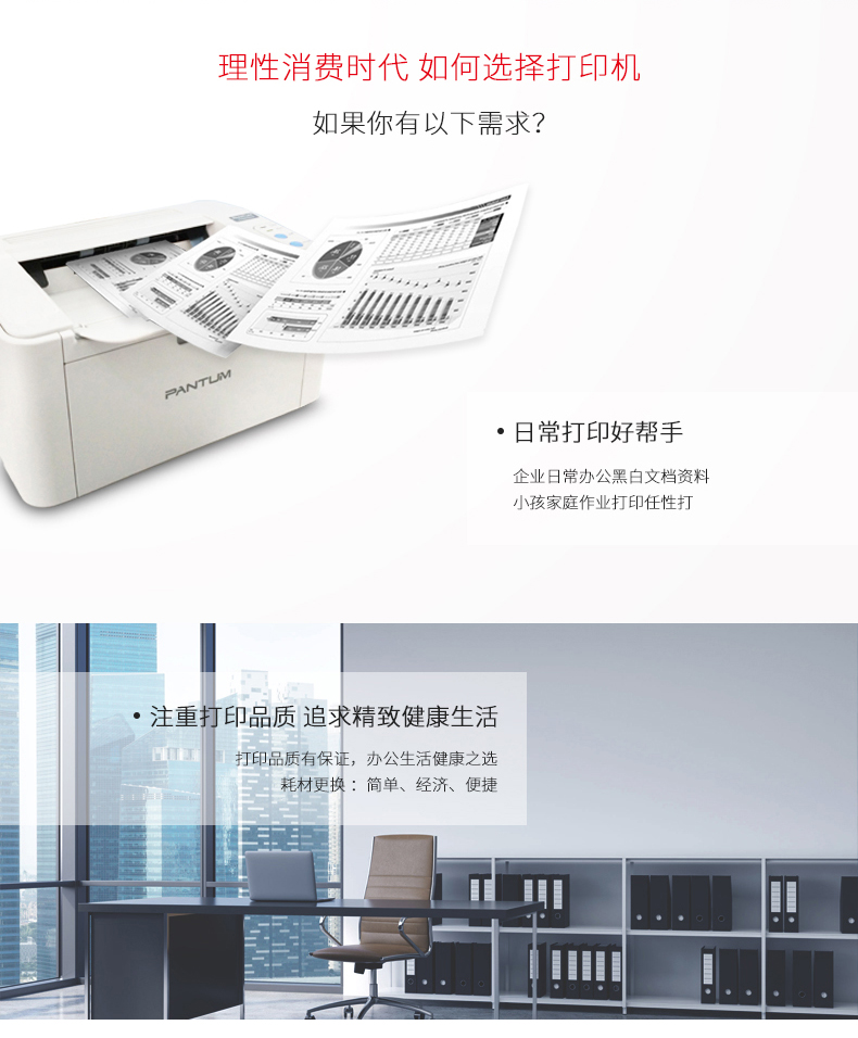 激光打印机 奔图/PANTUM S2000 黑白 A4 - 兆纬商城
